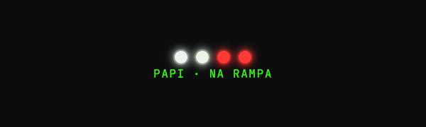 PAPI — Luzes de rampa (overlay) — moderno